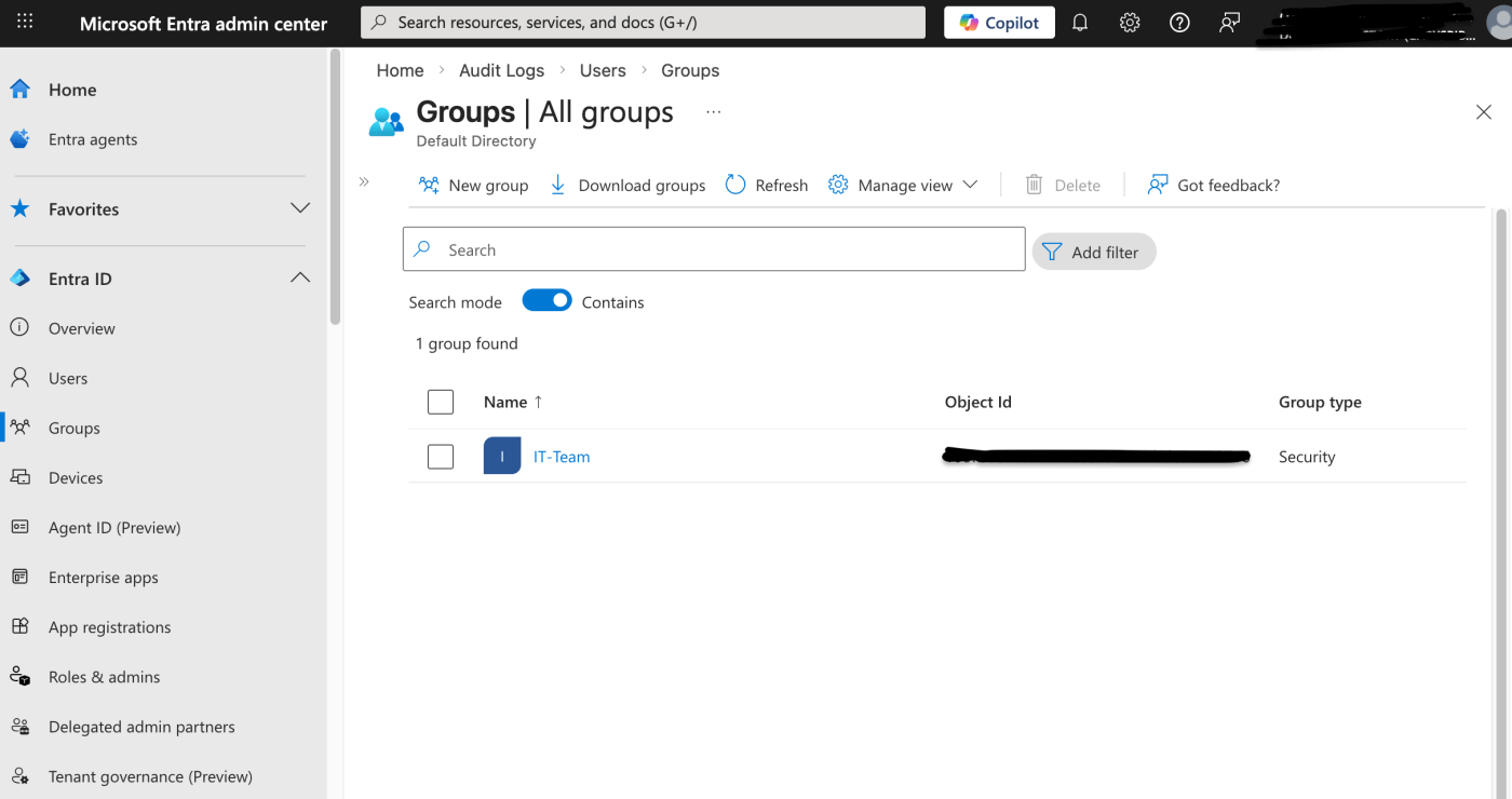 Security groups in Microsoft Entra ID