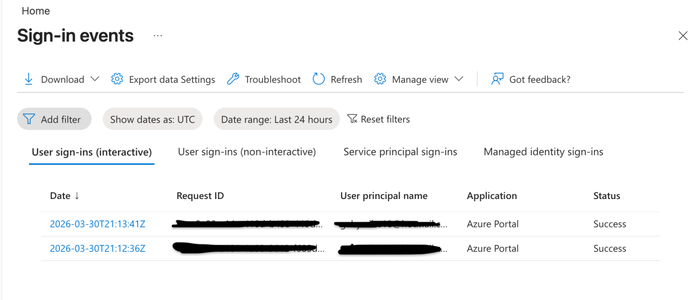 Microsoft Entra ID sign-in events